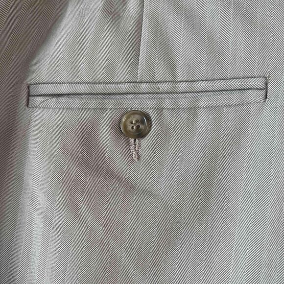 Alfani Gray Herringbone Dress Pants Size 12 Classic Fit Work Trousers - Picture 7 of 12
